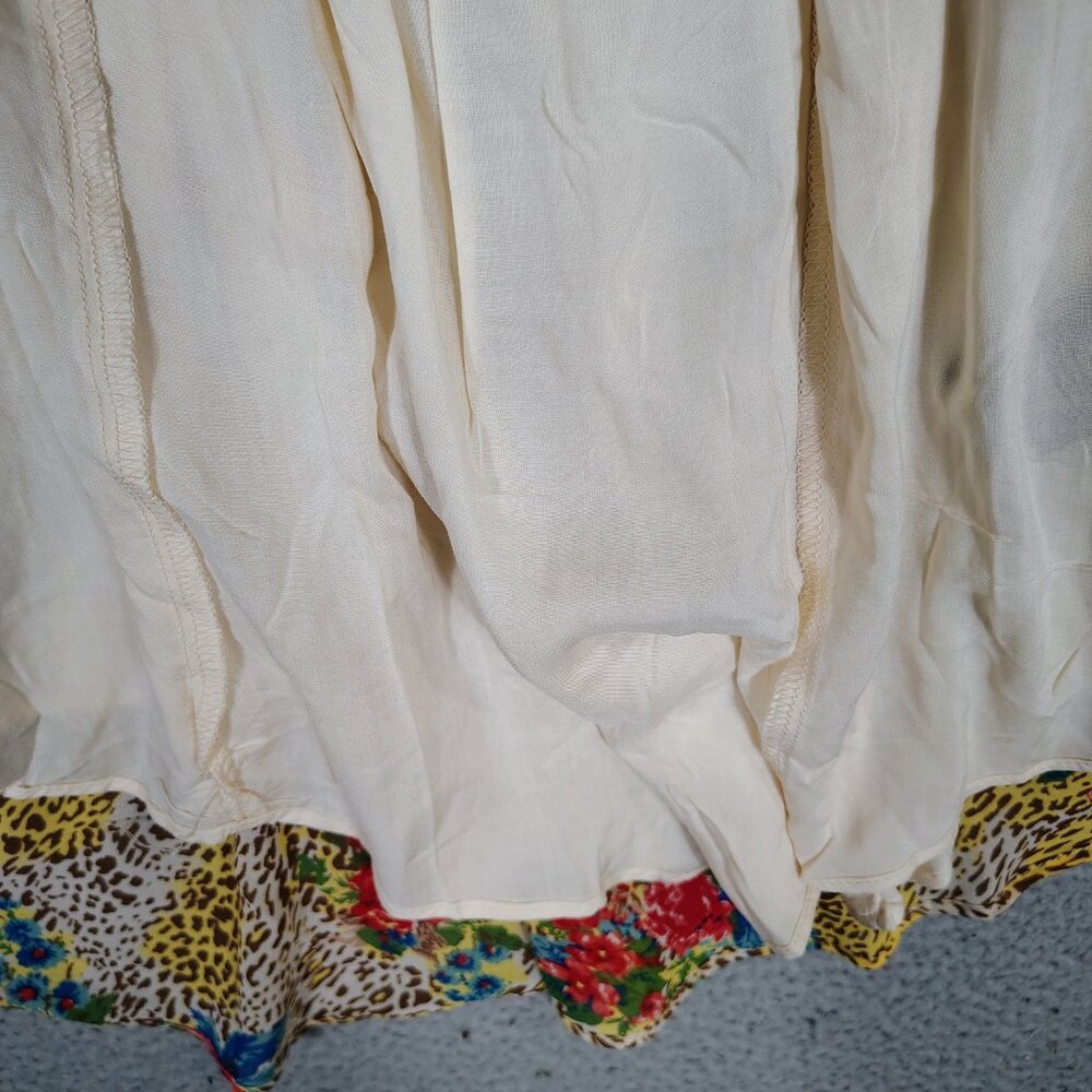 Urban Outfitters Maxi Dress Womens Small Yellow Multi Floral & Leopard Print NWT - Picture 8 of 14